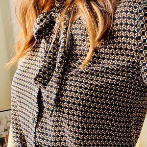 Tie Top Swing Blouse